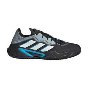 Men Adidas Barricade Clay Tennis Shoes Size 12 Black Grey Blue White H02047 - Picture 1 of 21