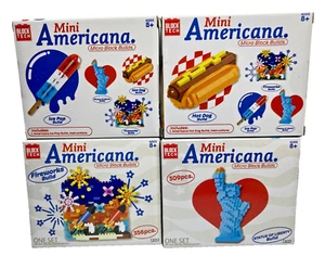 Block Tech Mini Americana Block Build Set of 4 1,173 Pieces - Picture 1 of 13