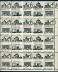 US, #1928-1931 AMERICAN ARCHITECTURE Sheet of 40 18¢ Stamps Mint Never Hinged - Picture 1 of 1