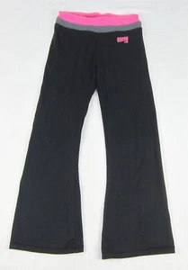 NWT Soffe Youth Girls' Active Leggings Flare Leg Pants Black W/Pink/Gray Trim XS - Picture 1 of 2