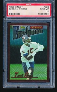 1996 Finest TERRELL OWENS Rookie #338 PSA 10 - Foto 1 di 2
