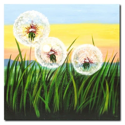 NOVAARTE Acryl Bild Gemälde Pusteblumen Abstrakte Malerei Moderne Kunst ORIGINAL - Bild 1 von 4