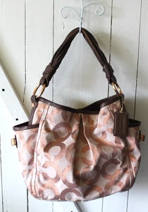 Borsa/Borsa Coach | Ottime Condizioni | Classica Oro e Beige 15"x10"x5,5" - Foto 1 di 11