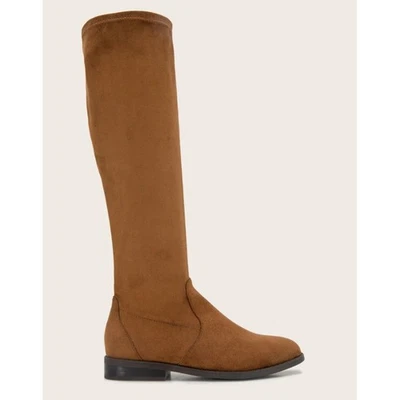 Bota elástica Gentle Souls Kenneth Cole Emma gamuza tostada hasta la rodilla para mujer 8,5 M NUEVA Foto 1 de 4