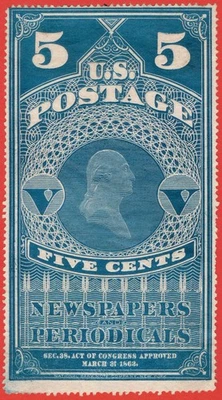 [st7073] USA 1865 Scott#PR4b MNGAI "Pelure paper" NEWSPAPER Cv:$850 - Image 1 of 2