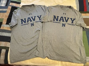 Two Under Armour U.S. Naval Academy Navy Beat Army Tee Shirt Lot Medium - Picture 1 of 2