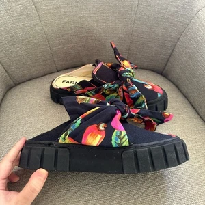 NUEVO SIN ETIQUETAS: Mula plataforma anacardo Farm Rio talla 5 - Imagen 1 de 7