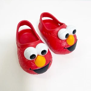 Sesame Street Elmo Slip On Sandals Red Infant Toddler Size 2 - Picture 1 of 3