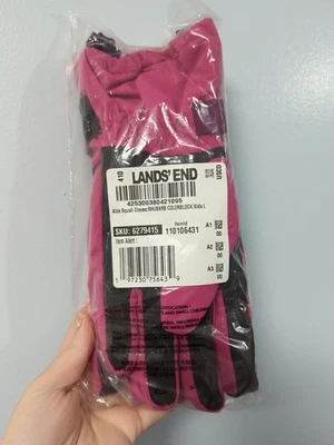 Guantes Lands End Niños Squall Color Ruibarbo Talla L Exterior Nieve Esquí Nuevos Foto 1 de 4