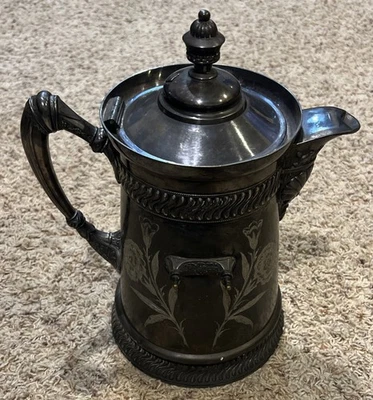 Jarro de água antigo Wilcox prata placa - Imagem 1 de 4