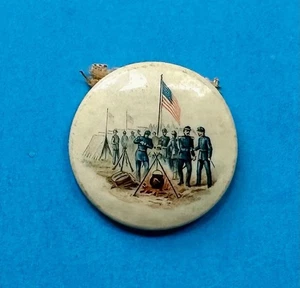 Vintage Civll War Union Soldiers Pendant / Sweet Caporal Cigs/ Whitehead & Hoag - Picture 1 of 3