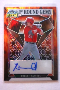 2023 Leaf Metal Robert Hassell Auto Orange /10 #1rg-rh1 - Picture 1 of 2