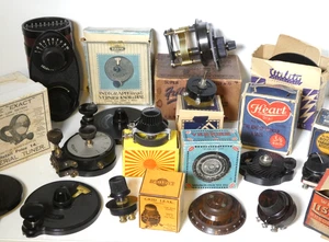 Radio Dials Potentiometers Frequency Condensers Antique 1930s Boxed New Oldstock - Picture 1 of 58