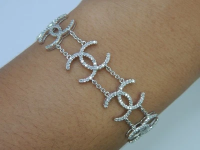 14KT White Gold Bracelet with 360 Round Brilliant Cut Diamond 1.9ct(21634-Gold) - Image 1 of 4