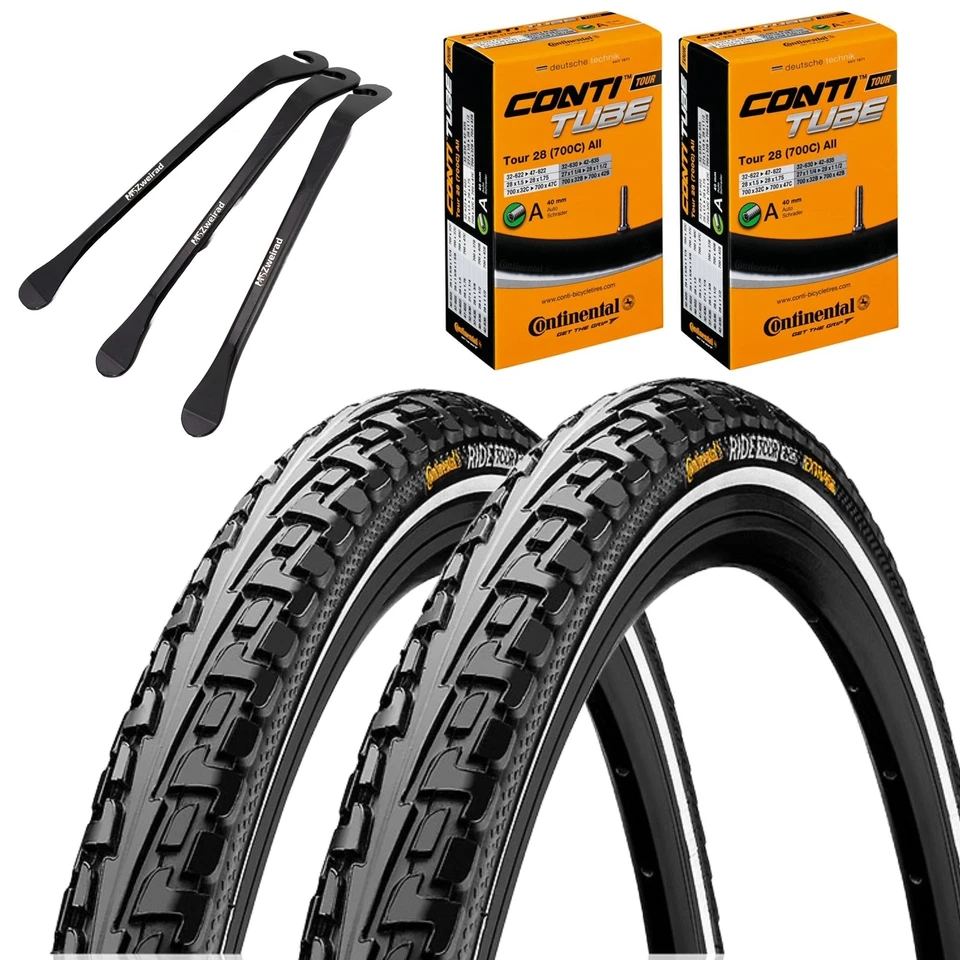 2-er Set Continental Reifen Ride Tour Reflex 26x1,75 (47-559)" + Reifenheber - Bild 1 von 1
