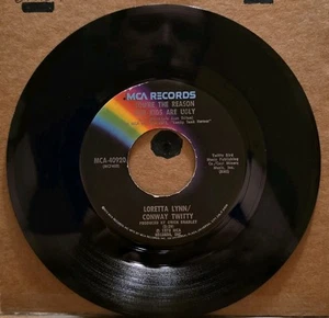 Loretta Lynn; Conway Twitty - From Seven Till Ten/You're the Reason - MCA 45rpm - Picture 1 of 2