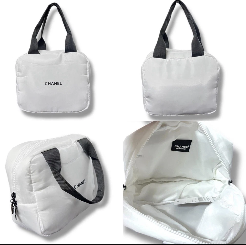 Белый косметический пухлый мешок косметики сумка мини Boston сумка с ручкой - Изображение 1 из 4