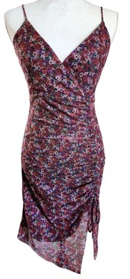 Mini Vestido Para Mujer BCBGeneration Estampado Floral Asimétrico Acanalado 4 Foto 1 de 4