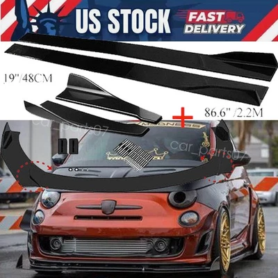 Add-on Front Bumper Spoiler Body Kit / Side Skirt /Rear Lips For Fiat 500 Abarth Foto 1 de 4