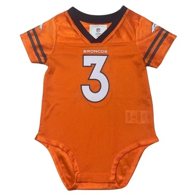 NFL Denver Broncos Unisex-Bebé #3 Russell Wilson Body Jersey Naranja, 0-3M Foto 1 de 4