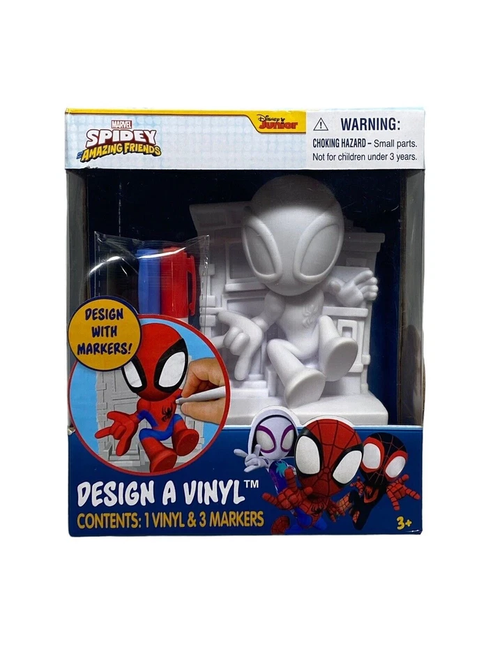 Marvel Spidey and his Amazing Friends Design A Vinyl Figure with 3 Markers NEW! - Image 1 of 1