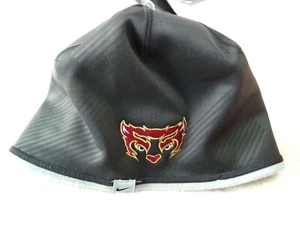 Nike Hat Beanie Adult Unisex Grey Light Fleece Lined Red Wolf Embroidery NWT $28 - Picture 1 of 6