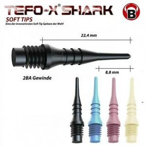 Bulls Tefo-X Shark Dartspitzen 2BA Soft Tip Points - 100 Stück -> Mengenrabatt - Bild 1 von 1