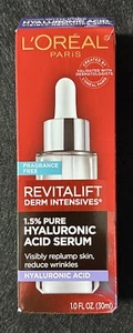 💧 L'Oreal Paris Revitalift Derm Intensives 1.5% Hyaluronic Acid Serum 1.0 oz 💧 - Picture 1 of 5