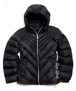 NWT Michael Kors Women’s Packable Down Puffer Hooded Jacket in Black Size-L - Picture 1 of 9