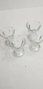4 Vintage Anchor Hocking Tulip Dessert Ice Cream Sundae Bowls Dishes 4" - Picture 1 of 9