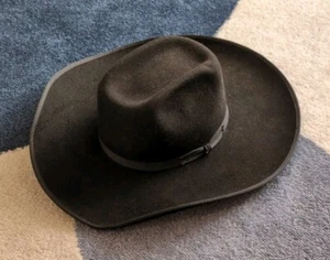 Resistol Tuff Hedeman 4X Wool Felt Cowboy Hat Made In USA Oval Bull Riding Sz 7 - Picture 1 of 8