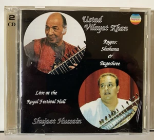 Vilayat Khan & Shujaat Khan-Live at the Royal Festival Hall-UK 2 CDs RARE NM-! - Picture 1 of 3