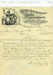 U.S.A. - Washington D.C. - Beautiful Header Hospitality Sector from 11/01/1907 - Picture 1 of 1