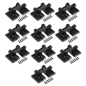10Pcs RC Hinges Hatch Hinge L30 x W16 mm, for RC Model Airplane Parts Black - Picture 1 of 3