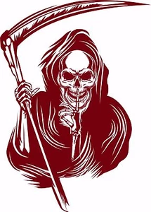 Grim Reaper Skeleton Hush Quiet Silent Car Truck Window Vinyl Decal Sticker - Bild 1 von 2