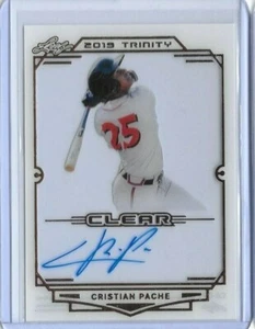 2019 Leaf Trinity CRISTIAN PACHE Clear Acetate Bronze Foil Auto Orioles - Picture 1 of 3