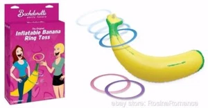 Divertido Aropla Inflable Banana Anillo Lanzamiento Juego Tres Colores Aros Noche de Gallina - Imagen 1 de 1