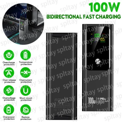 100000mAh 100W Powerbank Cargador de Batería Externo USB C Para Todos los Móviles - Imagen 1 de 4