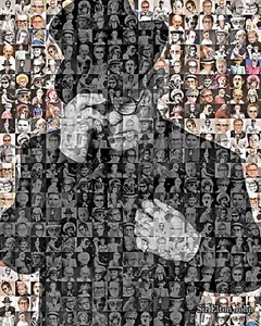 Arte fotográfico estampado en mosaico de Elton John - Imagen 1 de 11