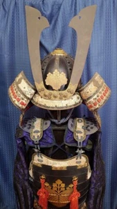 Antique Samurai Japanese Armor Yoroi kabuto mempo Wearable Life-size armor - Picture 1 of 9