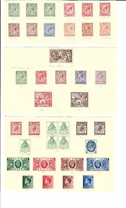 GB 1912-40 POSTFRISCHE SAMMLUNG 47 Marken auf ALBUMSEITEN - Bild 1 von 3