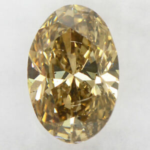 Oval Cut Diamond Natural Fancy Brown Color Loose 1.30 Carat SI2 IGI Certificate