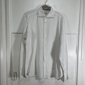 Camicia bianca Finamore Napoli 1925 manica lunga misura 17” 43 cm - Foto 1 di 4