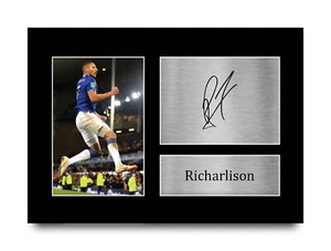 Autógrafo preimpreso firmado por Richarlison A4 foto regalo para un partidario del Everton - Imagen 1 de 17