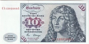 🇩🇪Deutsche Bundesbank-Zehn Deutsche Mark-2. Januar 1980-Banknote-kassenfrisch - Bild 1 von 3