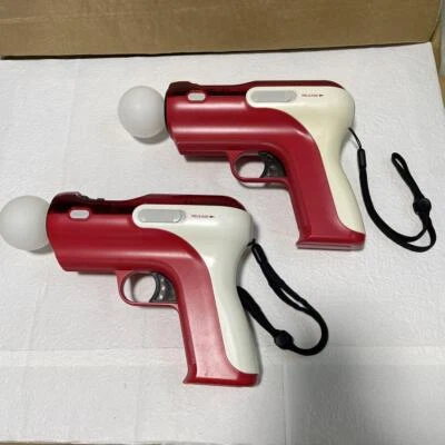 PS3 Sony Playstation 3 Move Shooting Attachment CECH-ZGA1U 2 Set Controller - Image 1 of 4