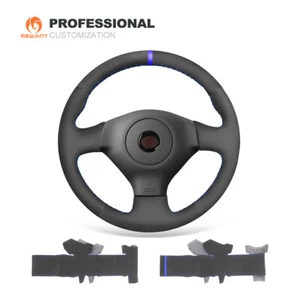 MEWANT Black Suede Car Steering Wheel Cover for Subaru Impreza WRX (STI) 2005 - Imagen 1 de 11
