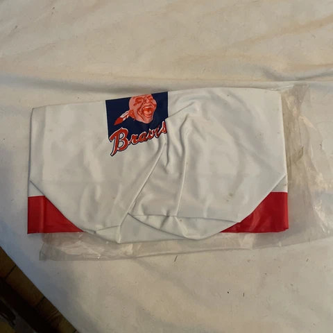 Vintage NOS Atlanta Braves Vinyl Drawstring Tote Bag Cover