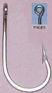 Hameçon Forgé À Anneau Mustad 7691S # 8/0 Pour Le Thon Et Le Sud 10CT - Photo 1/3