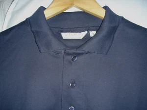 MCM FCF men's short sleeve polo shirt. Made in USA. Navy blue cotton. M. NEW - Picture 1 of 3